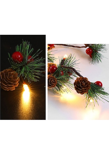 Neevoyu Noel Işık Zinciri 2m 20 Led Isınak Işık, Ip54 İç/ Dış Kullanım, 3xaa Pil Dahil Değil , Pvc Materyal Çok Renkli