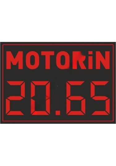 Benzinlik Panosu Kasa Ölçüsü: 32 x 64 CM