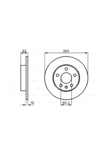 Opel Astra H 1.6 2004-2013 Bosch Arka Disk 2 Adet
