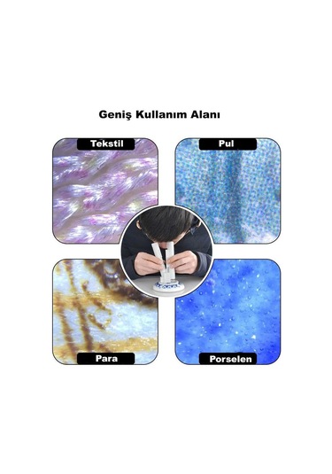 Dailytech 100x Mini Taşınabilir Led Lambalı El Mikroskobu