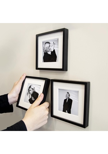 Kişiye Özel Yapışkanlı Sök Tak Paspartulu Pola 3 'lü Çerçeve