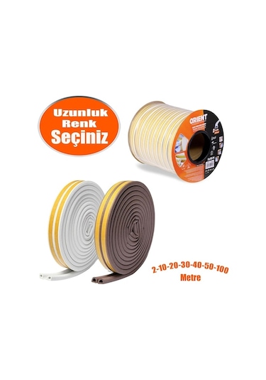 Kapı Pencere Bandı Fitili Soğuk Izolasyon (Ölçü & Renk Seçiniz)