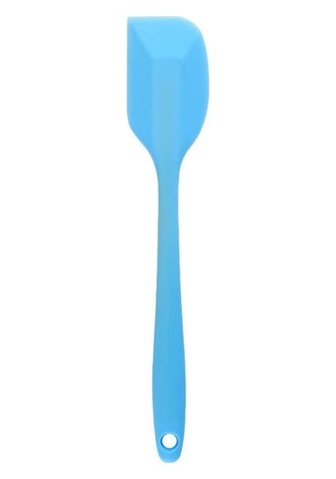 Mavi Silikon Mutfak Pişirme Araçları Silikon Tek Parça Spatula Küçük Kek Krem Guacamole Pişirme Spatula