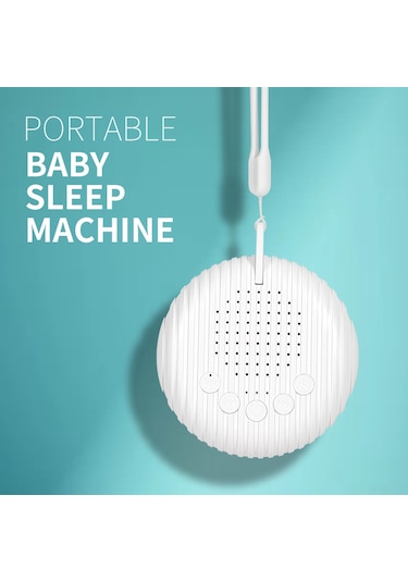 Geeksen Taşınabilir Bebek Uyku Makinesi Q3 - Beyaz Gürültü Terapisi İle Rahatlama Ve Uyku Desteği Beyaz
