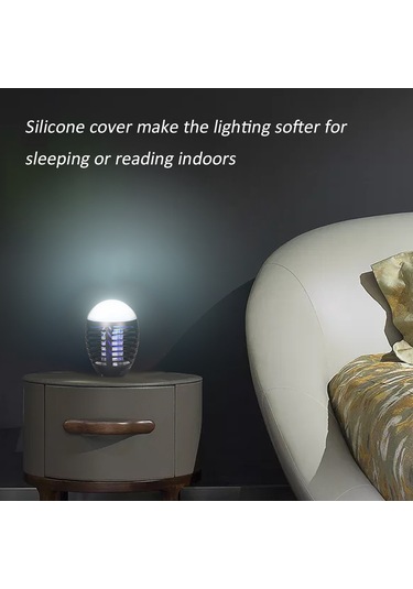 Hangfox Siyah Kamp Işığı Ve Musluk Öldürücü 2-in-1, Ipx6 Su Geçirmez, 365nm Işık, 3 Aydınlatma Modu, 2200mah Pil İle Taşınabilir Dış Mekan Aleti Çok Renkli