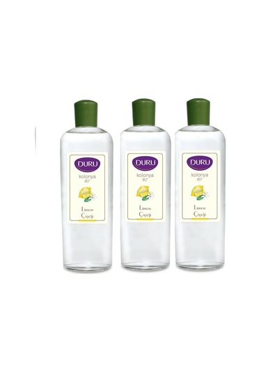 Duru 80 Derece Limon Çiçeği Kolonya Pet Şişe 3 x 400 ML