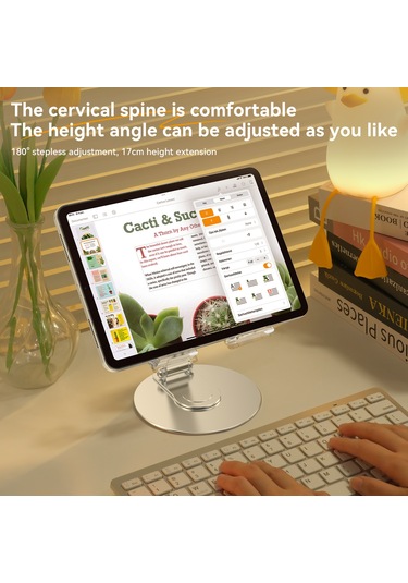 H14 Akrilik + Alüminyum Alaşımlı Dizüstü Bilgisayar Standı Tutucu Dizüstü Bilgisayar Yükseltici, Döndürme Tasarımlı