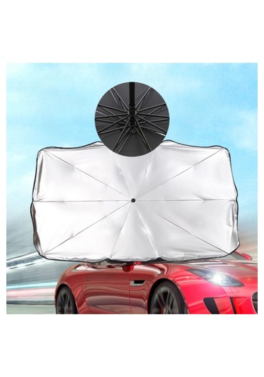 Araç İçi Ön Cam Şemsiye Güneşlik Ön Cam Gölgelik Şemsiye 145 X 80
