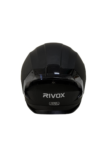 Rivox R1 Kapalı Motosiklet Kaskı Mat Siyah