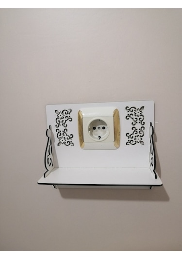 Ahşap Priz Telefon Tutucu