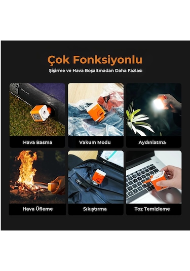 Roxform Nano Pump 5 Aydınlatmalı Taşınabilir Mini Hava Pompası