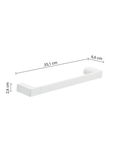 Pirenei Havluluk, Uzun, 35.1 Cm - Mat Beyaz