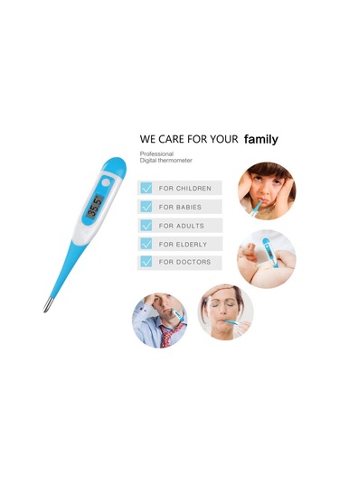 Sones Adet Lcd Elektronik Dijital Bebek Termometresi Su Geçirmez Yumuşak Uçlu Tıbbi Ev Termometresi, Rastgele Renk Teslimatı