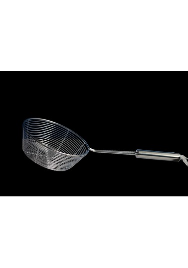 Çelik Derin Yağ Kevgiri 43cm Gümüş