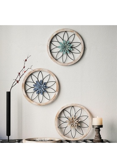 Pazly Yeşil Suntek Sanatı Metal Duvar Dekoru Dekorasyonu Çiçek Asma Mt