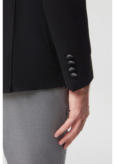 Twn Slim Fit Siyah Kumaş Ceket 5ef04dd024881 001