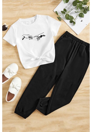 Çocuk Michelangelo Alt - Üst Eşofman Takımı Beyaz