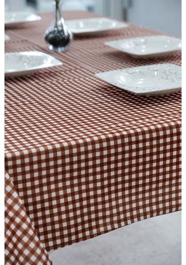 Sufre Sıvı Geçirmez Masa Örtüsü Sofra Bezi Sofra Örtüsü Piknik Örtüsü Kahverengi