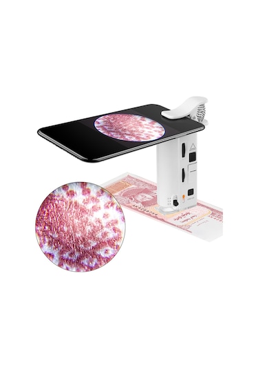 Aubyhe Telefon Kamera Kullanan 60-100x Yakınlaştırıcı, Evrensel Klemli, Led Işıklı, Taş/mücevher Gözlem Mikroskobu Pil Dahil Değil