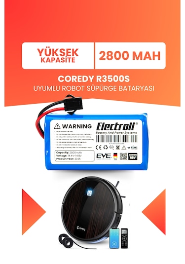 Coredy R3500s Uyumlu Batarya Yüksek Kapasite 2800mah