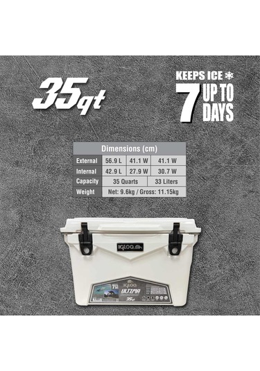 Igloo Ultima 35 Qt Rotomold Buzluk 33 Litre Bej