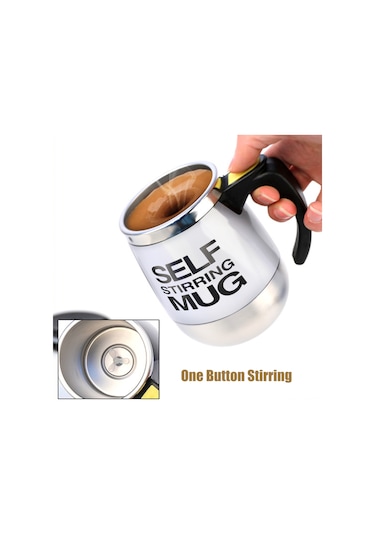 Xindoker 400ml Otomatik Çay Kahve Karıştırıcı Bardak, Elektrikli, Kapaklı, Isıya Dayanıklı, Çift Katlı, Çeşitli İçecekler İçin Mavi