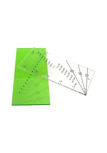 Yeşil Şeffaf-üst Dikiş Payı Cetveli Kapitone Kılavuzu Cetvel Dikiş Konumlandırma Cetveli Kılavuz Cetveli Dikiş Makinesi Delikli Dikiş Cetveli