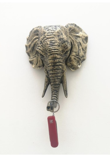 Dekoratif Fil Kafası Askılık Modern Duvar Dekoru Ev Dekorasyon Duvar Askılığı 001