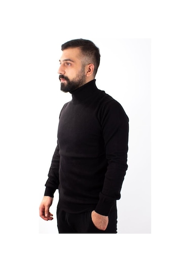 Twister 3623 Siyah Balıkçı Yaka Erkek Kazak