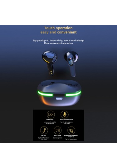 Pro60 Kablosuz Kulak İçi Kulaklık Bt Kulaklıklar Müzik Oyun Arama İçin Spor Kulaklıkları İos Android İle Uyumlu