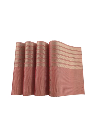 Yeşil 4 Adet Placemats Yemek Masası Yer Paspasları Seti Kaymaz Yalıtım Pvc Yerleştirme Su Geçirmez Isıya Dayanıklı Mutfak Masa Paspasları Yeşil