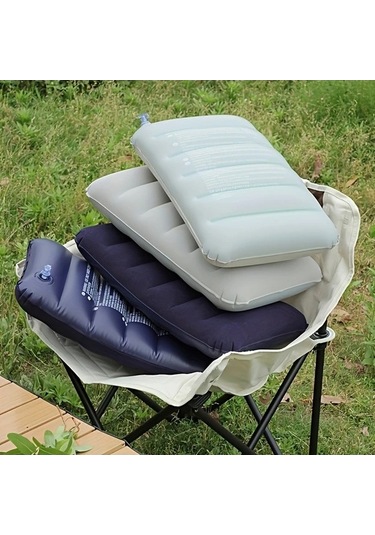 Trendooze Yatak Kamping Seyahat Şişme Yastık Pompa Portatif Gri Gri