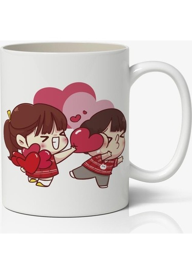 Sevgiliye Özel Sevgililer Günü Baskılı Kupa Bardak Kahve Kupa Bardak Model 15