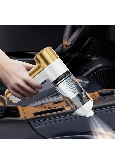 Fochsia White Golden 16000pa Yüksek Emiş Güçlü Kablosuz El Süpürgesi 100w Usb Şarjlı Ev Araç İçin Taşınabilir