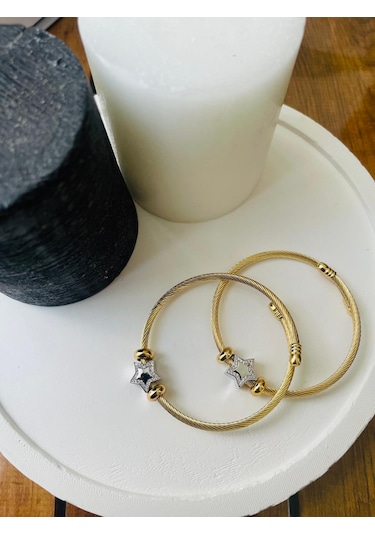 Mor Takı Yıldız Charm Detaylı Bileklik Altın - Gold