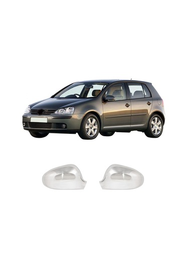 Volkswagen Golf 5 Uyumlu 2004-2009 Krom Ayna Kapağı 2 Parça Paslanmaz  Çelik