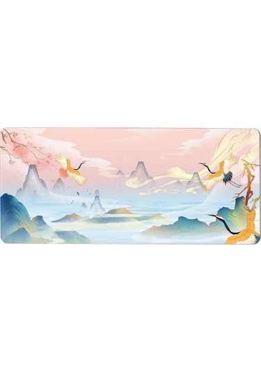 Dolıty Klasik Retro Çin Tarzı 90x40cm Büyük Mouse Pad E