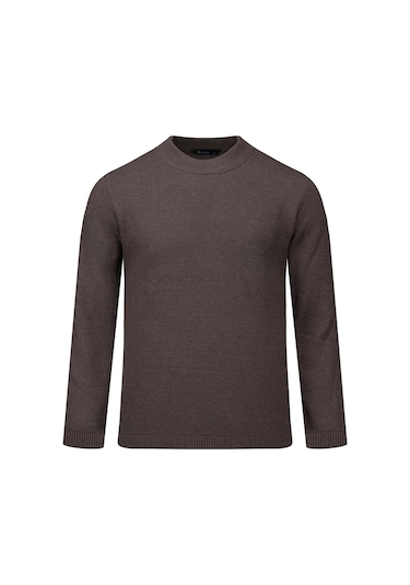 Hatemoğlu Vizon Regular Fit Yarım Balıkçı Yaka Pamuklu Kazak 2977605 Vizon