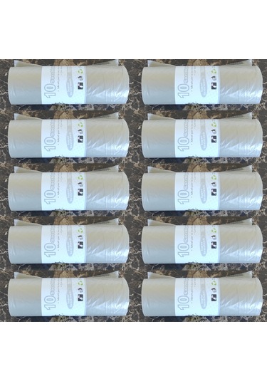 Polyfly Şeffaf Çöp Poşeti 70 x 110 CM 10'lu Rulo 10 Rulo 100 Adet