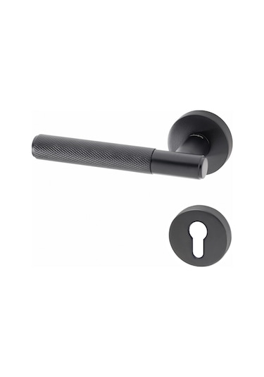 Doğanlar Tore Mat Siyah Rozetli Kapı Kolu Takım-yale Kol Pk001dgn0066 Renkli