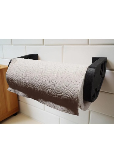 Duvara Monte Mutfak Kağıt Havlu Tutucu 3d Baskı Pla Malzeme Mat Siyah