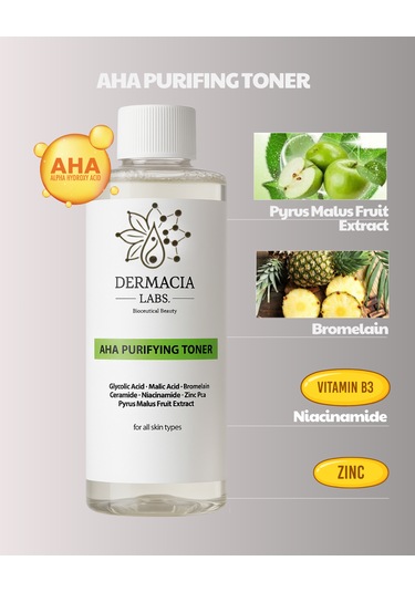 Dermacia Labs Aha Arındırıcı ve Gözenek Sıkılaştırıcı Vegan Tonik 200 ML