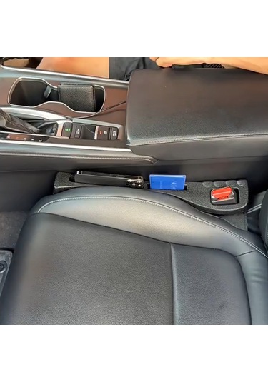 Vkemall Araba Koltuk Aralığı Dolgu Jeli - Yolcu Tarafı Siyah A Modeli - Kayıp Eşya Engeli, Kolay Kurulum, Evrensel Uyum, Dayanıklı Deri Malzeme