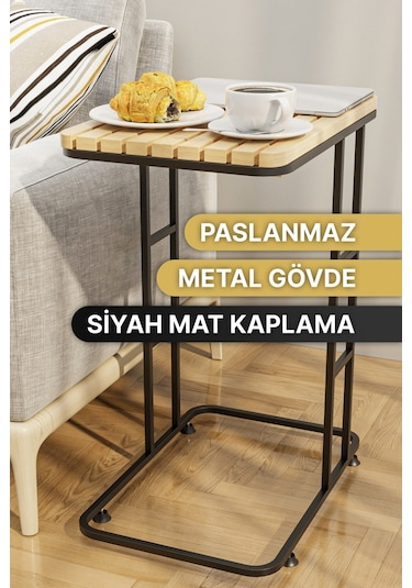 Bino Modern Masif Orta ve Ahşap Zigon Sehpa