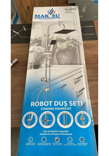 Rudi Armatür Pirinç Yönlendiricili Siyah Renk Robot Duş Seti Siyah