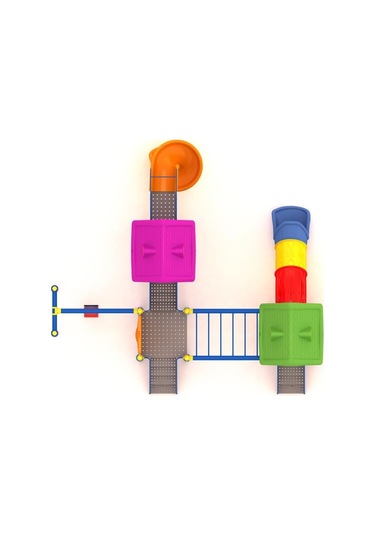 3 Kuleli 2 Kaydıraklı Çocuk Oyun Grubu Enj 03 07-69 Çok Renkli