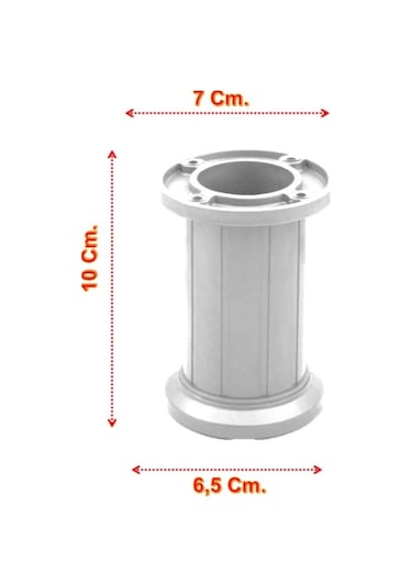 Jumbo Mobilya Ayağı 10 Cm - Koltuk, Kanepe, Dolap Ve Baza İçin, Ayarlanabilir, 200 Adet Kirli Beyaz