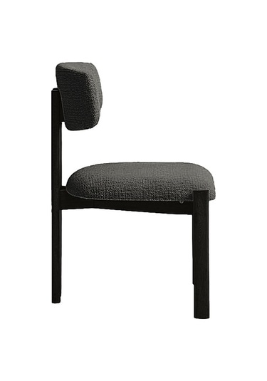 Espoo İskandinav Ahşap Bohem Sandalye Siyah - Antrasit