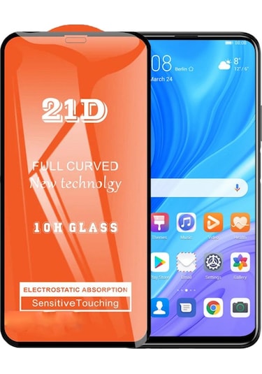 Huawei P Smart Pro Ekran Koruyucu Tam Kaplayan Kavisli