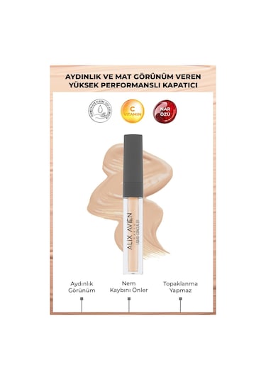 Alix Avien Aydınlık Görünüm Sağlayan Yoğun Likit Göz Altı Kapatıcısı Liquid Concealer 108 Butter Milk